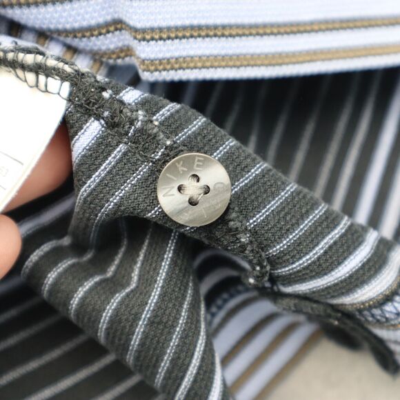 Nike Golf Polo Shirt Mens XL Extra Blue Striped Casual Dri-Fit Golfing Golfer - Picture 13 of 16